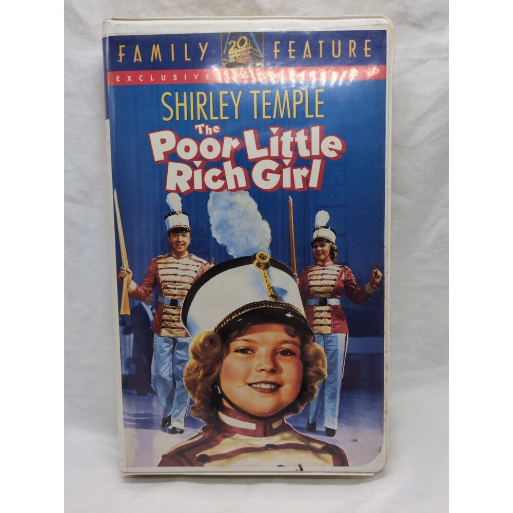 Family Feature Shirley Temple The Poor Little Rich Girl Clamshell VHS Tape